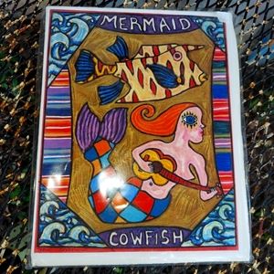 Original mermaid art. Plastic protected.  One of a kind.